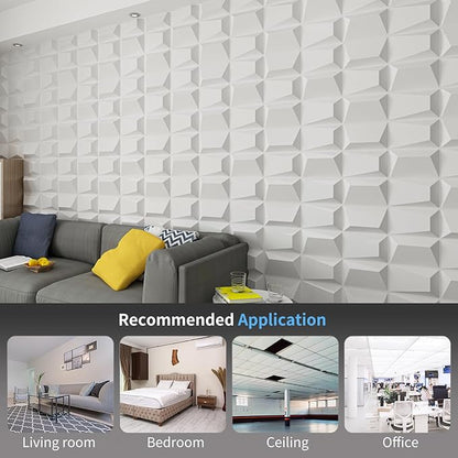 Art3d Decorative 3D Wall Panel, 32 Sq.FT PVC Interior Wall Decor - Image 2