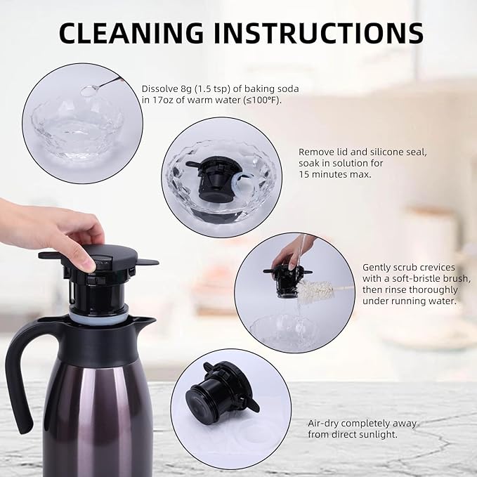GiNT Stainless Steel Thermal Coffee Carafe Lid - Image 4