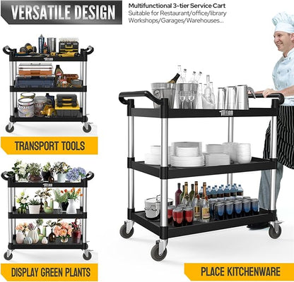 TUFFIOM Plastic Service Utility Cart - Image 4
