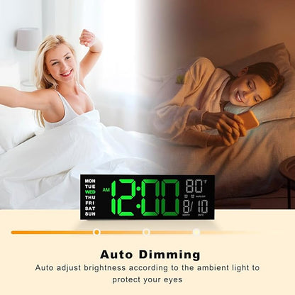 JALL 16" Large Digital Wall Mount Clock, Count Down Timer, Big LED, RGB Color - Image 7