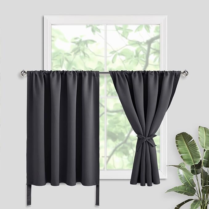 JIUZHEN Short Blackout Curtains by JIUZHEN