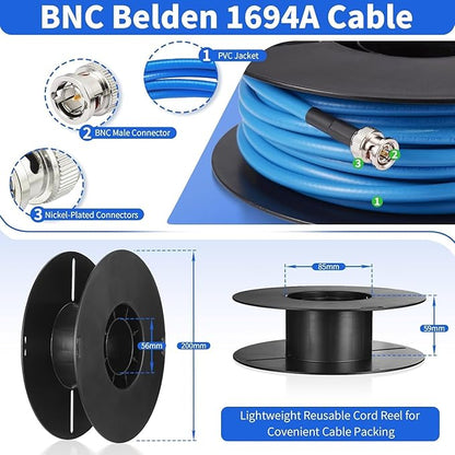 Superbat SDI Cable 50ft BNC Cable 75 Ohm Belden 1694A 3G/6G/12G SDI Camera Wire - Image 5