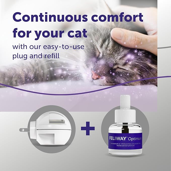 FELIWAY® Optimum 30 Day Cat Calming Plug In Pheromone Diffuser Starter Kit - Image 5