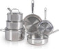 T-fal Pro Tri-Ply Stainless Steel Cookware Set, 10 Piece-Induction Compatible by T-falbrand
