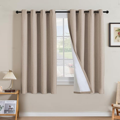 H.VERSAILTEX Linen Curtains 100% Blackout Curtains by HVERSAILTEX