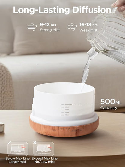 InnoGear Aromatherapy Diffuser & 10 Essential Oils Set, 500ml Essential Oil - Image 3