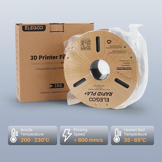 ELEGOO Rapid PLA Plus Filament 1.75mm Bundle 4KG, PLA+ 3D Printer Filament - Image 6