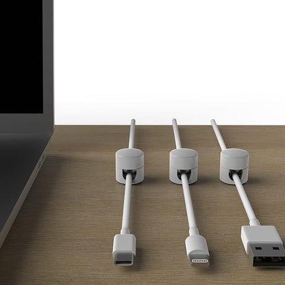 ICONIT Cable Anchors for Desk Organization White | Premium Aluminum Cord - Image 4