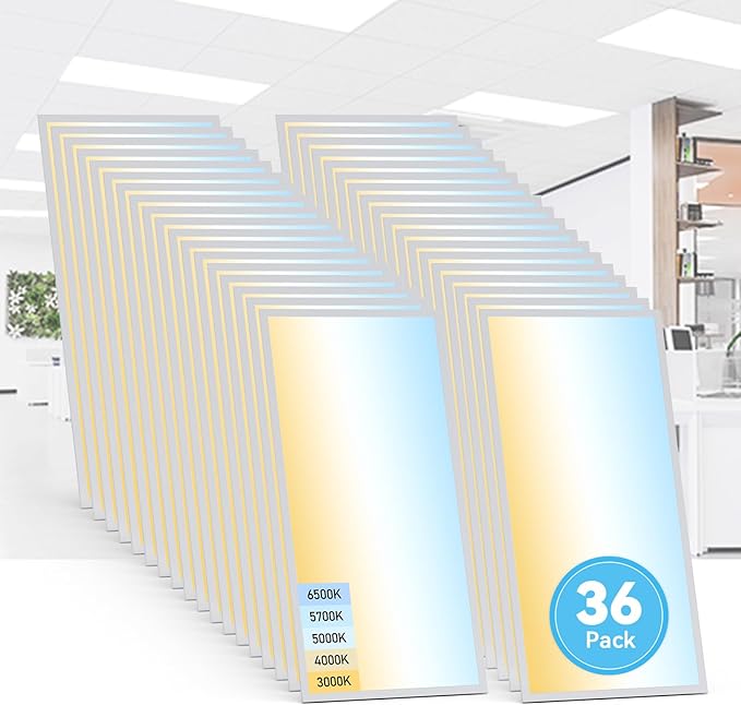 AIKVSXER 36 Pack 2x4 LED Flat Panel Light by AIKVSXER