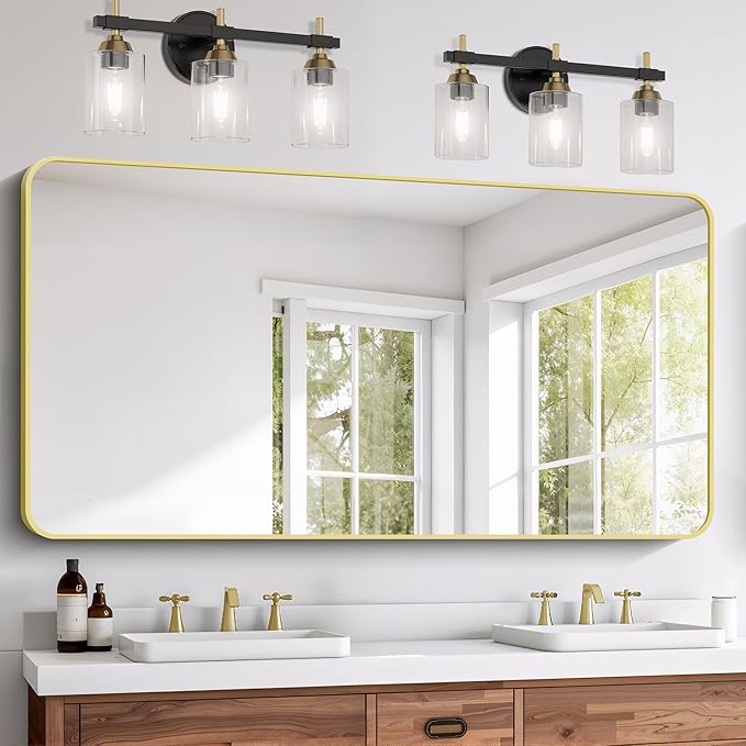 FORBATH 30x60 Inch Gold Bathroom Mirror by FORBATH
