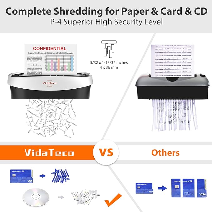 Paper Shredder for Home Office10-Sheet Cross-Cut Shredder - Image 2