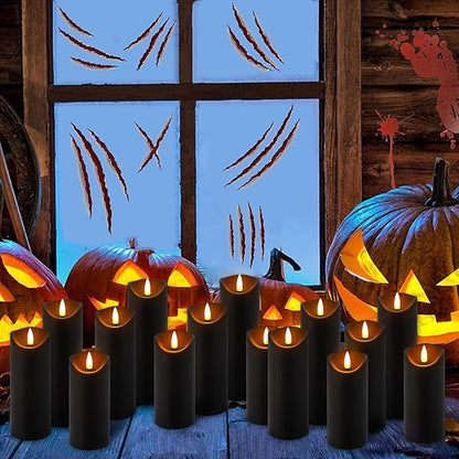 24 Pack Halloween Decoration Flickering Flameless Candles, Battery Operated LED - Image 3