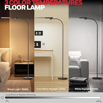Honeywell LED Floor Lamp, F4 Sunturalux™ Gooseneck Reading Floor Lamp, Super - Image 4