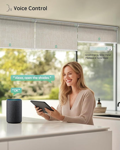 Yoolax Motorized Blinds with Remote, Automatic Window Shades Compatible with - Image 2