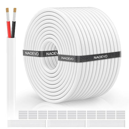 NAOVEO 14 Gauge Wire 2 Conductor Electrical Wire, 14 AWG Stranded PVC Tinned by NAOEVO