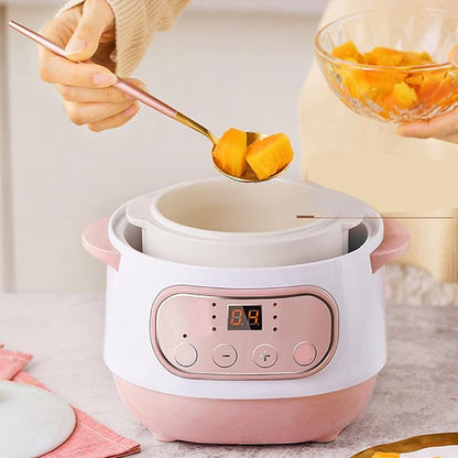 1L Ceramic Electric Stew Pot, 200W Cooker, Electric Cooking Pot - Image 4