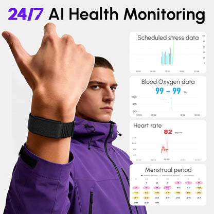 screenless fitness tracker smart band, sleep, hrv, heart shown in use