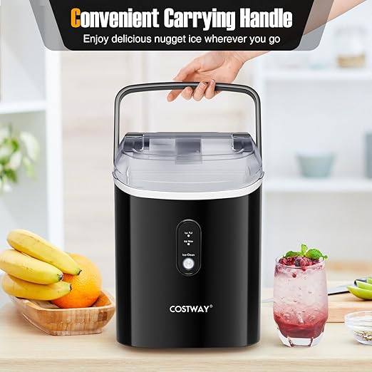 COSTWAY Nugget Countertop Ice Maker, Ready in 6 Mins, 34 lbs/24H, Ice Machine - Image 9
