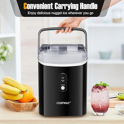 COSTWAY Nugget Countertop Ice Maker, Ready in 6 Mins, 34 lbs/24H, Ice Machine - Image 9
