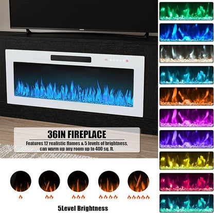 VITESSE TV Stand Fireplace - Image 4