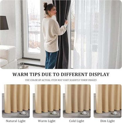 JIUZHEN Room Divider Curtains for Bedroom, Living Room, Dorm - Image 4