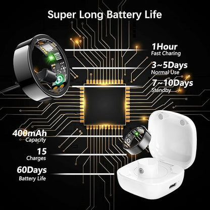 Smart Health Ring for Women Men, Fitness Tracker Ring - Image 7