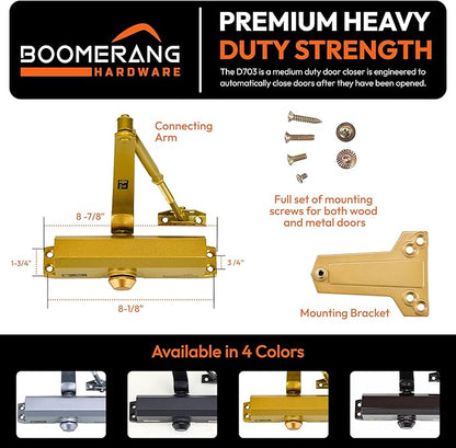 Boomerang Medium Duty Automatic Commercial Door Closer - Image 2