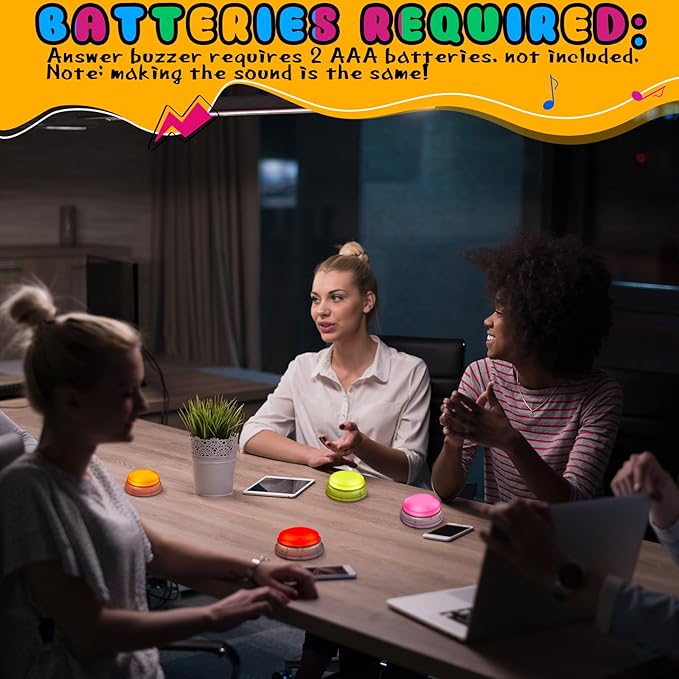 Honoson 8 Pcs Recordable Answer Buzzers, Personalized Sound, Recordable - Image 6