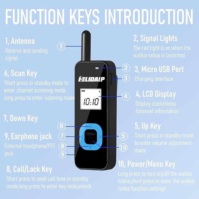 ELIDAIP T-M1 Super Mini Walkie Talkies - Image 8