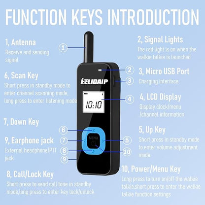ELIDAIP T-M1 Super Mini Walkie Talkies - Image 8