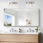Silver Bathroom Mirror, 24x48 Inch Rectangular Framed Mirror, Large Wall by Unknown