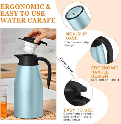 Norme 2 Pcs Thermal Coffee Carafe Insulated Stainless Steel Coffee Carafe - Image 3