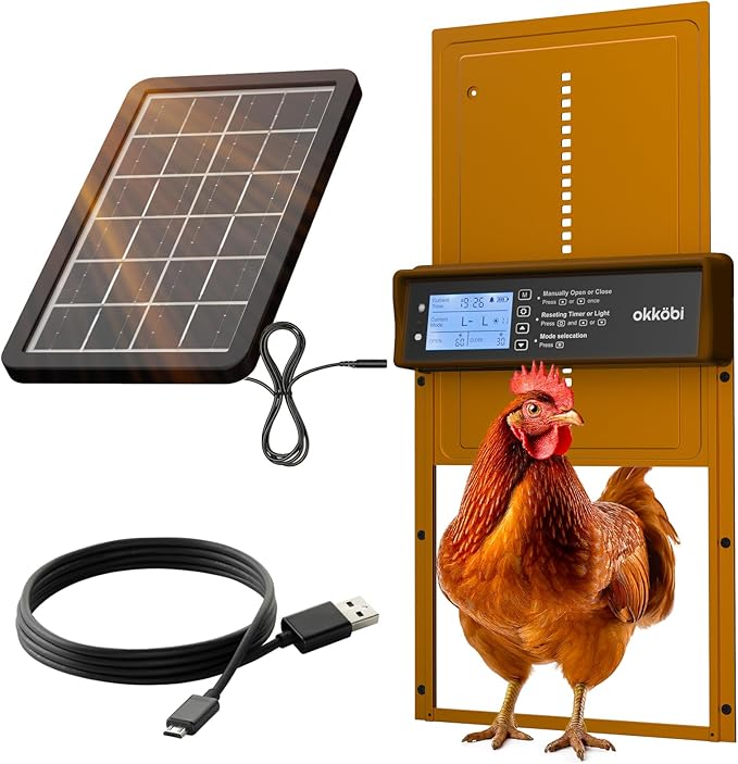 Okkobi Automatic Chicken Coop Door Solar Powered by OKK%C3%96BI