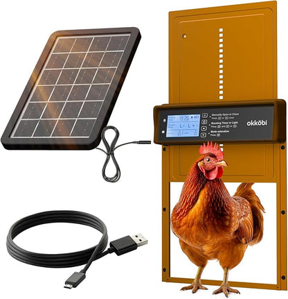 Okkobi Automatic Chicken Coop Door Solar Powered by OKK%C3%96BI