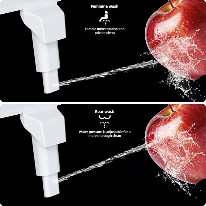 Hibbent Bidet Attachment for Toilet, Non-Electric Dual Nozzle for Frontal & - Image 3