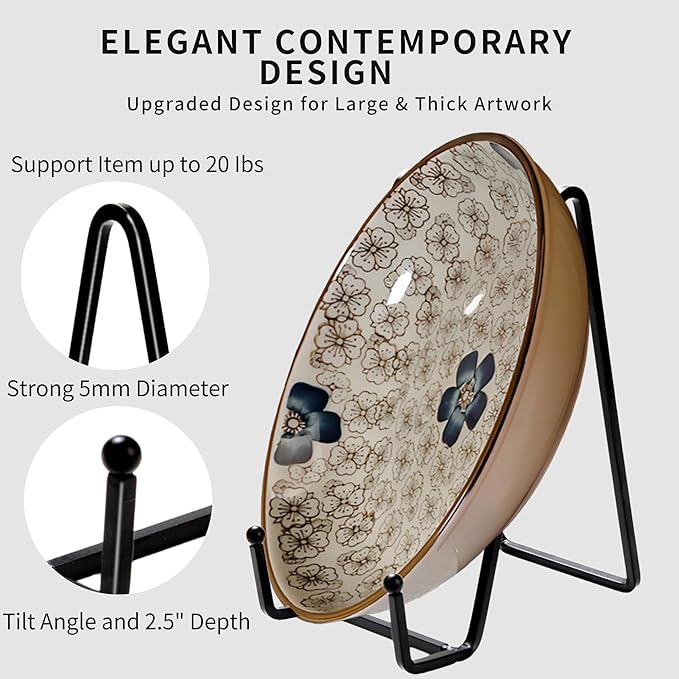 3Pack 6" Plate Stands for Display, Metal Plate Holders Display Stands Can Be - Image 6