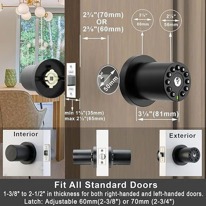 BOTHSTAR Keypad Door Knob with Key, Keyless Entry Door Lock, Code Locks Door - Image 6