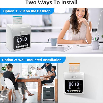TooCust Time Clock Bundle for Small Business, Passcode Time Clock Punch Machine - Image 7