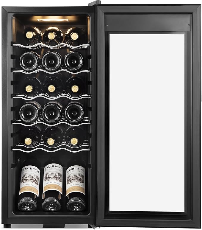Wine Cooler Refrigerator 18 Bottles, Small Wine Fridge Mini Wine Fridge - Image 8