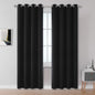 DUALIFE Black Blackout Curtain Panels/Drapes by DUALIFE