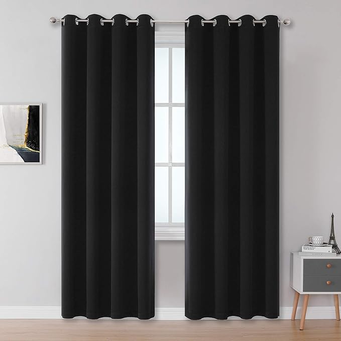 DUALIFE 99% Blackout Curtain for Living Room by DUALIFE