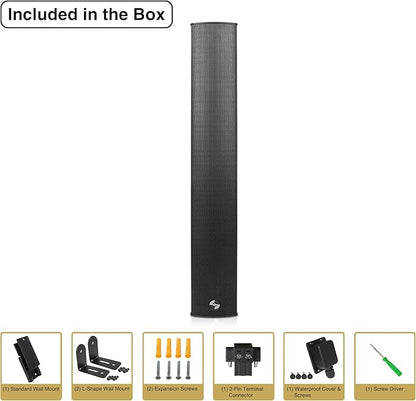 Sound Town Weatherproof Compact Aluminum Line Array Column Speaker - Image 7