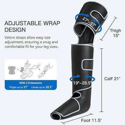 CINCOM Leg Massager with Heat and Compression, 3-in-1 Foot Calf & Thigh Massager - Image 6
