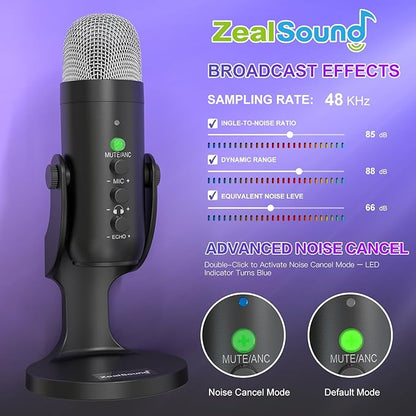 ZealSound Wireless Microphone, USB Mic - Image 4