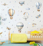 Watercolor Hot Air Balloon Wall Sticker Airplane Cloud Vinyl Decal | Watercolor Hot Air Balloon Wall Stickers, DIY Airplane Clouds Vinyl Decals for Kids Bedroom Playroom Toddler Room Decor