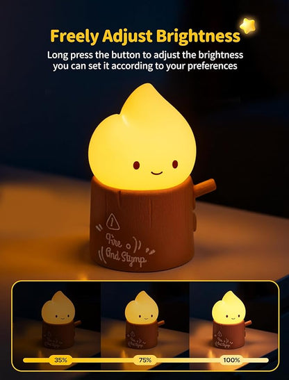 Tarinks Stump Fire Night Light, Flameless Candles Lamp, Torch Stump Light - Image 4