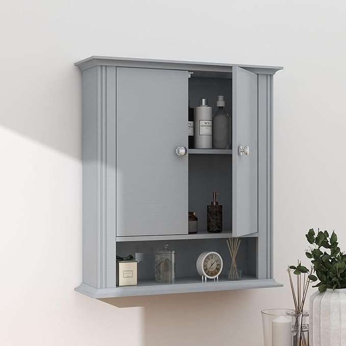 Wall Mounted Bathroom Cabinet Wooden Storage Cabinet - Image 9