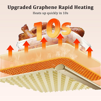 Upgrade Graphene Warming Mat for Food, Electric Warming Tray Rapid Heating - Image 2