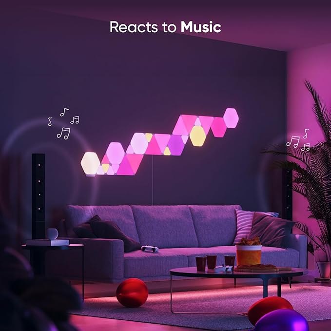 Nanoleaf Shapes LED Lights for Wall, WiFi Smart Home Wall Panel Light RGBW 16M+ - Image 3