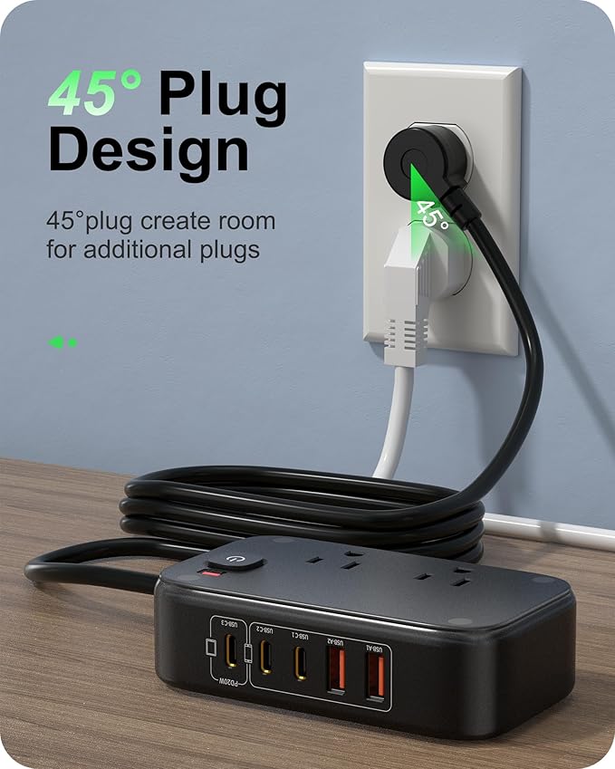 KWRNVO 5FT Travel Power Strip - Image 5